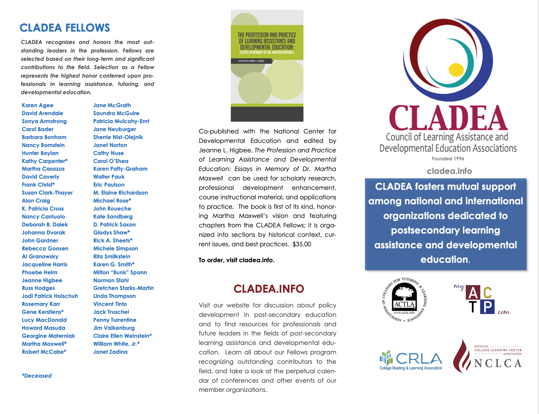 Image of the CLADEA Brochure